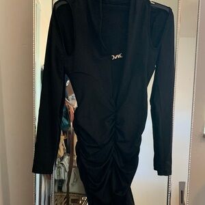 Elegant Black Long Sleeve Dress